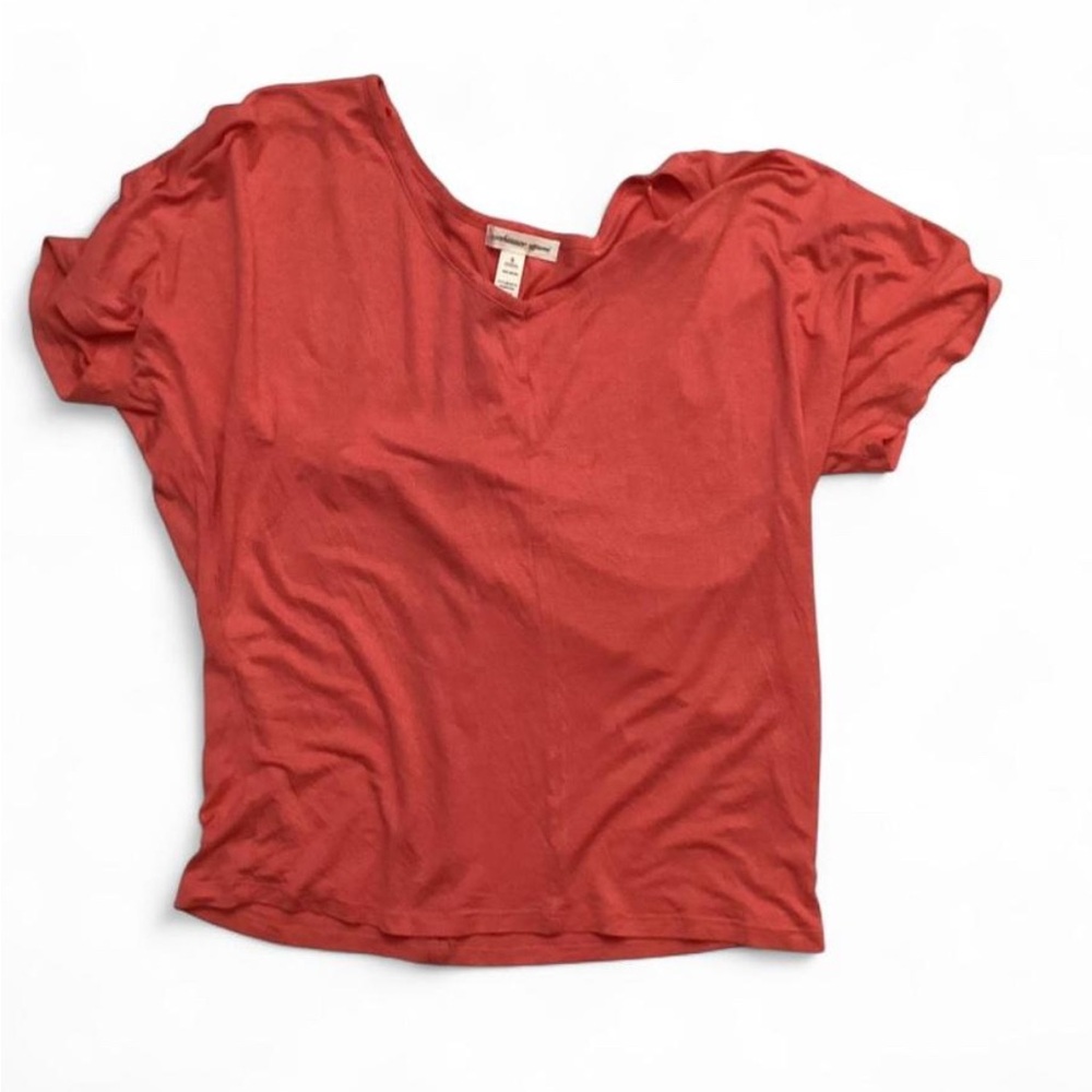 Women's V-Neck Coral Top - Picture 6 of 7